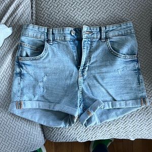 Bershka cuffed denim short